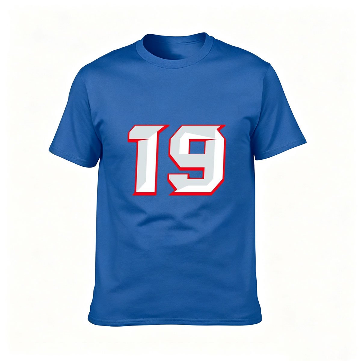 Men's Black T-Shirt Number 19 Sport Jersey Style Gift for Fans - Image 4