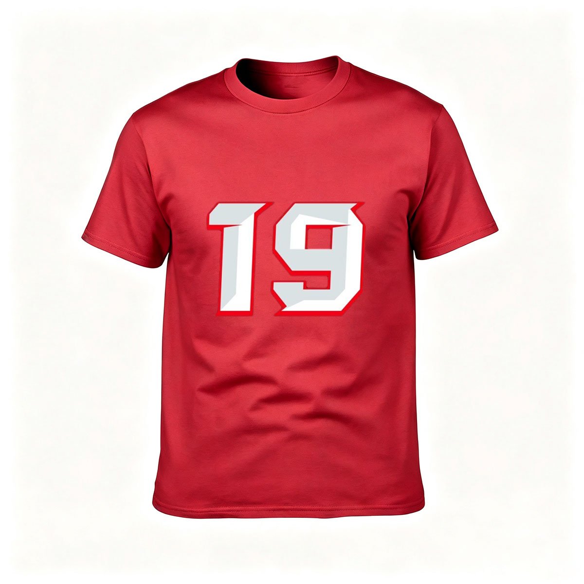 Men's Black T-Shirt Number 19 Sport Jersey Style Gift for Fans - Image 5