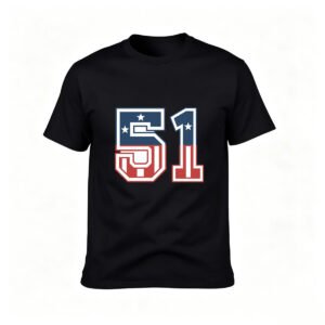 USA Flag 51 Number Men's T-Shirt Patriotic Gift Wear