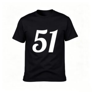 51 Number Print Men's T-Shirt Gift for Birthday Party