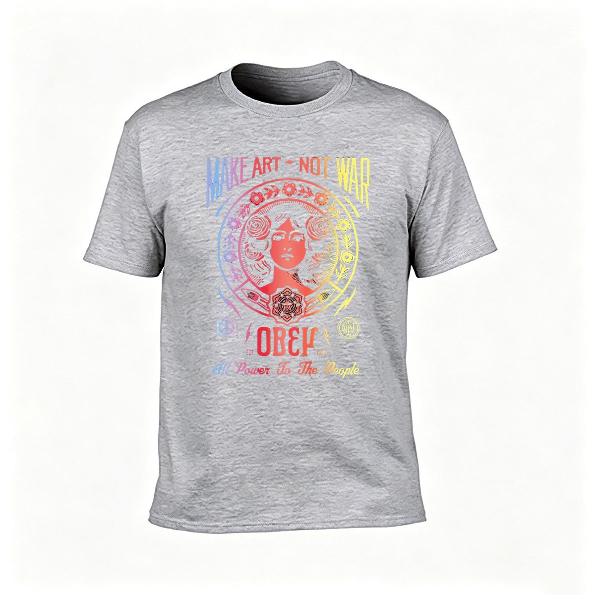 Make Art Not War T-Shirt Obey Women's Tee Gift Statement Wear - Image 3