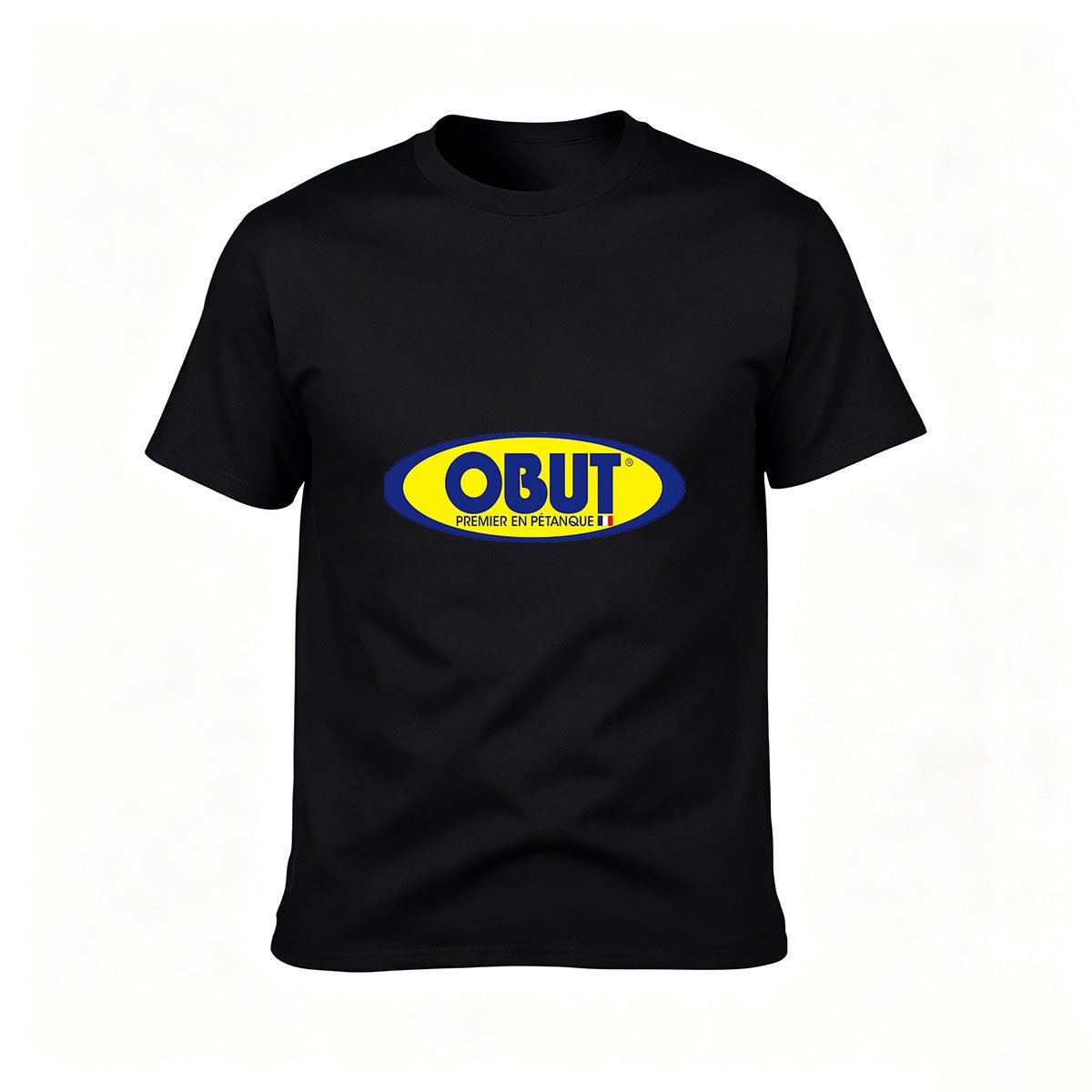 OBUT Logo T-Shirt Men's Black Petanque Sport Gift Tee