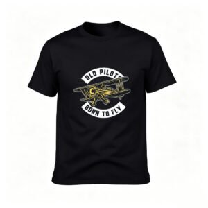 Old Pilot Born to Fly Vintage Plane Men's T-Shirt