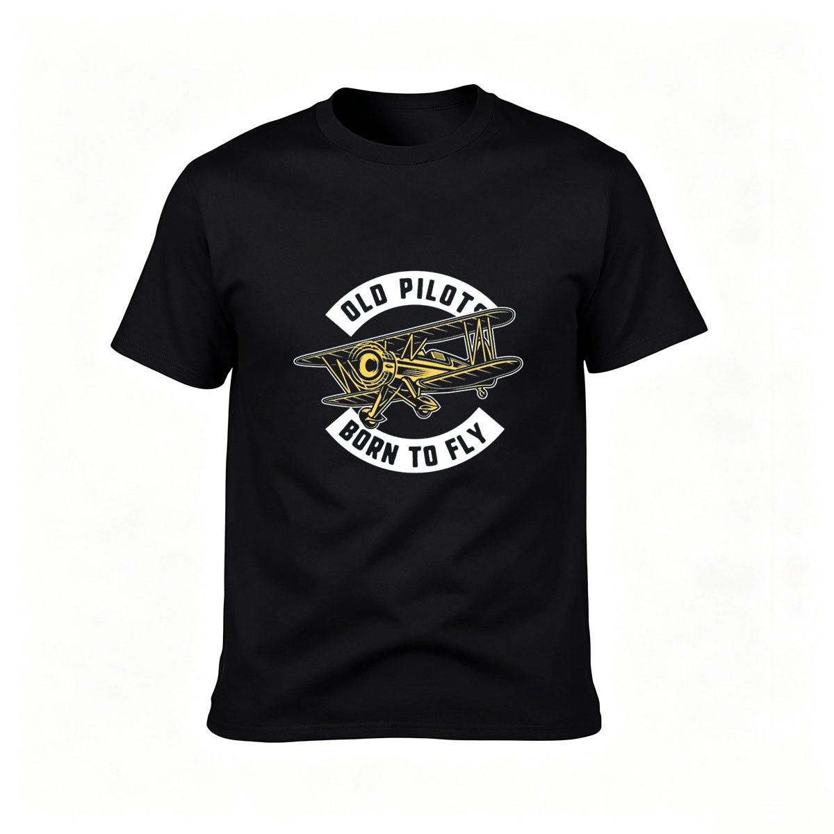 Old Pilot Born to Fly Vintage Plane Men's T-Shirt