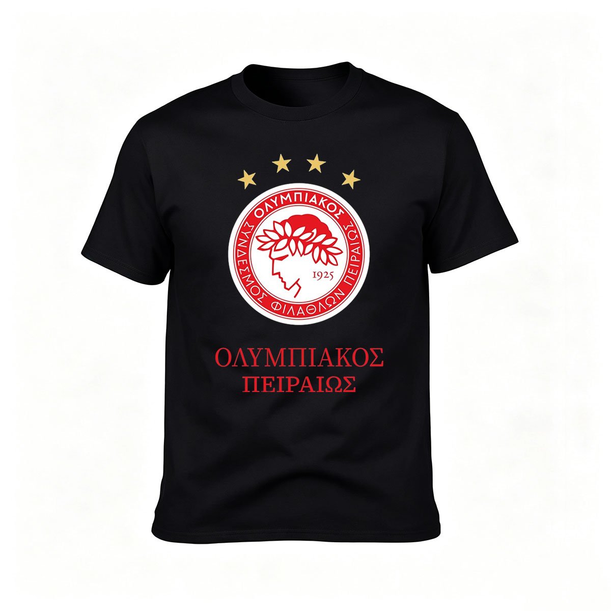 Olympiacos FC Logo T-Shirt Men's Gift Football Fan Apparel