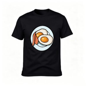 Breakfast Eggs Bacon T-Shirt Men's Casual Food Gift Tee