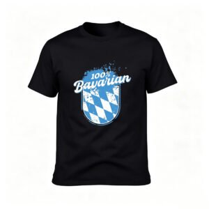 100% Bavarian Men's T-Shirt German Flag Design Gift for Beer Festival