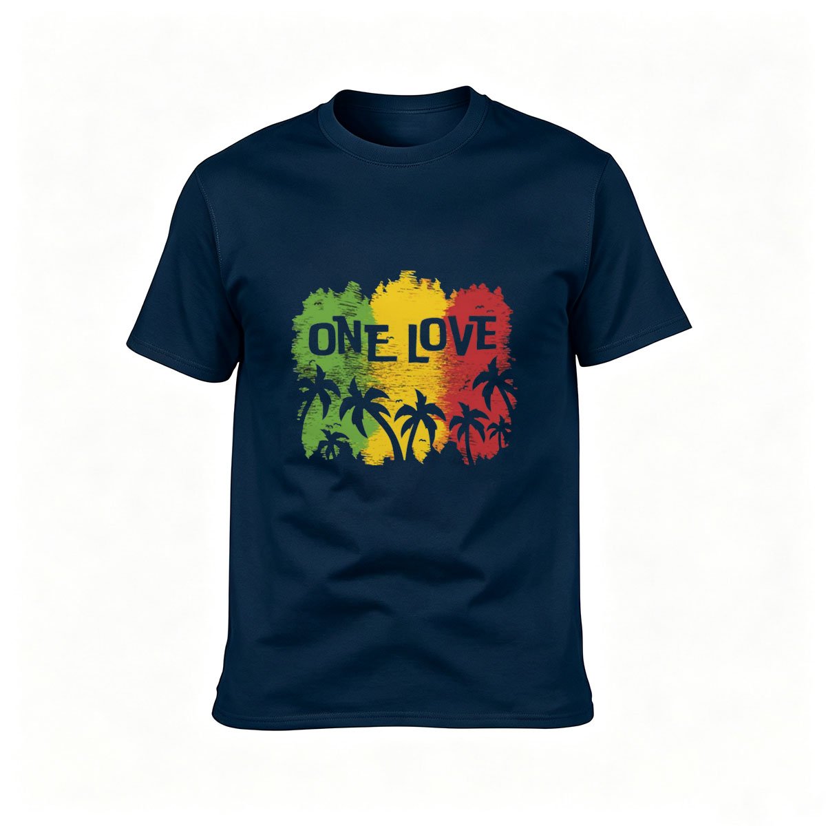 One Love Rasta Palm Tree Men's T-Shirt Summer Gift - Image 6