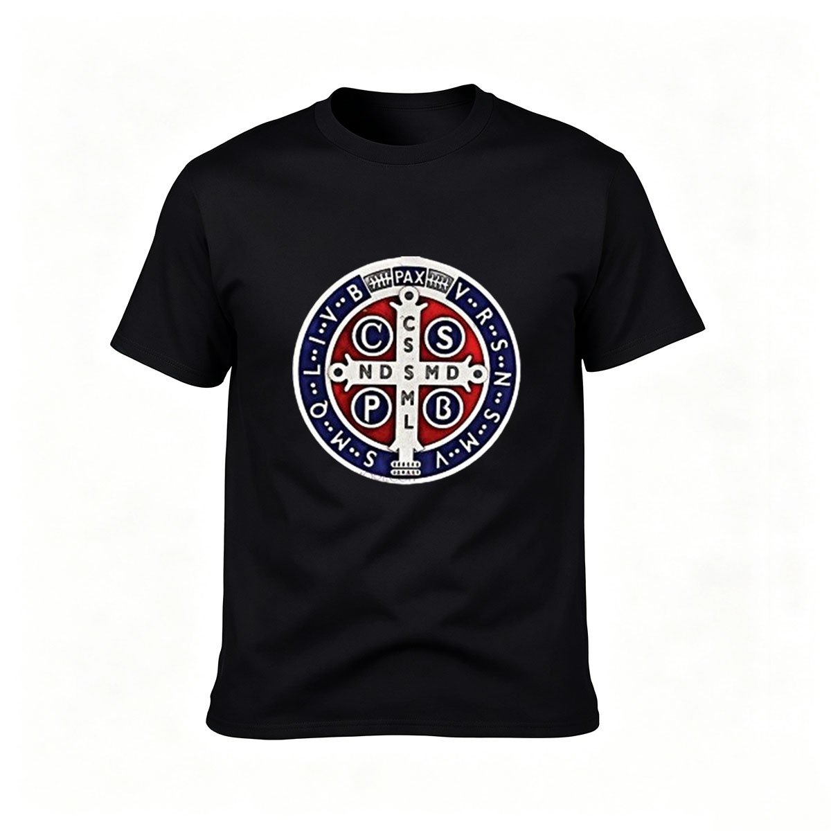 St. Benedict Cross Men's T-Shirt Religious Gift Wear
