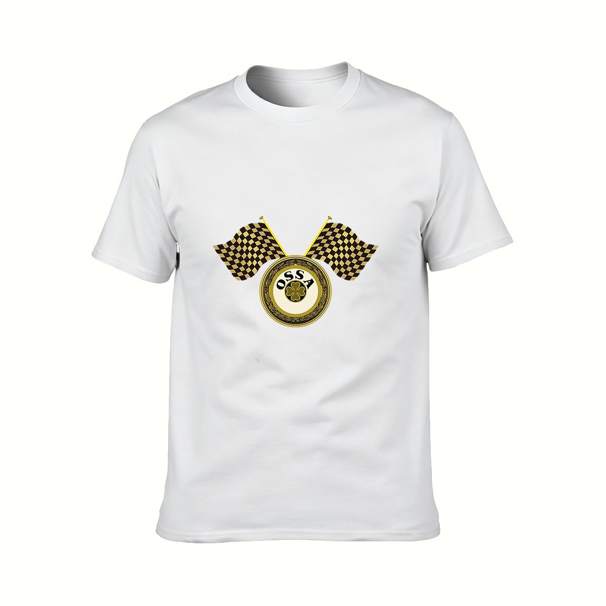 OSSA Checkered Flags T-Shirt Men's Casual Tee Gift for Racing Fans - Image 2