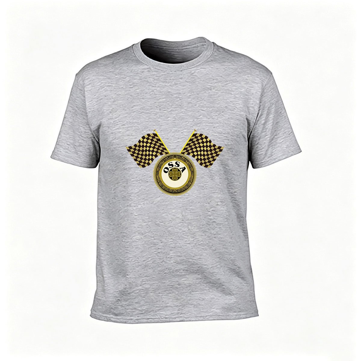 OSSA Checkered Flags T-Shirt Men's Casual Tee Gift for Racing Fans - Image 3