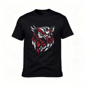 Owl Head Graphic Men's T-Shirt Casual Wear Gift Idea