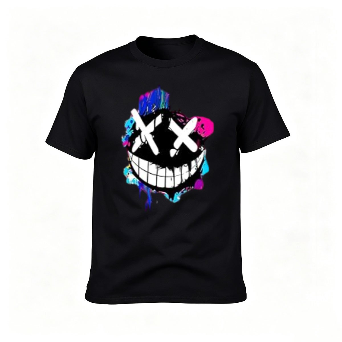Colorful Skull Face Men's T-Shirt Cool Gift for Party Wear