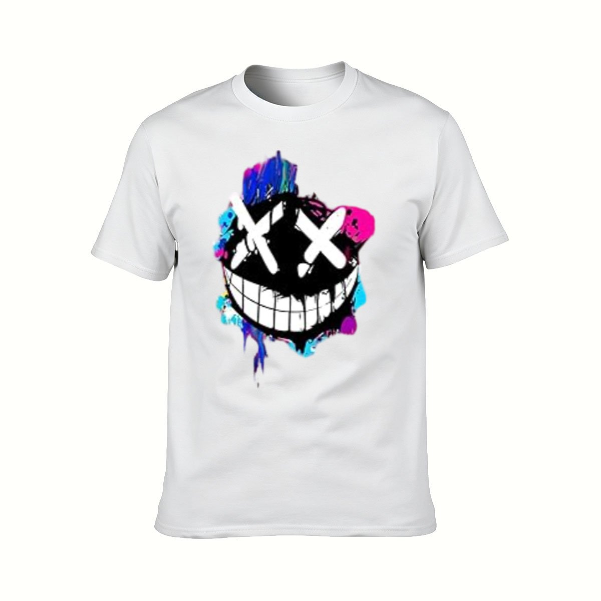 Colorful Skull Face Men's T-Shirt Cool Gift for Party Wear - Image 2
