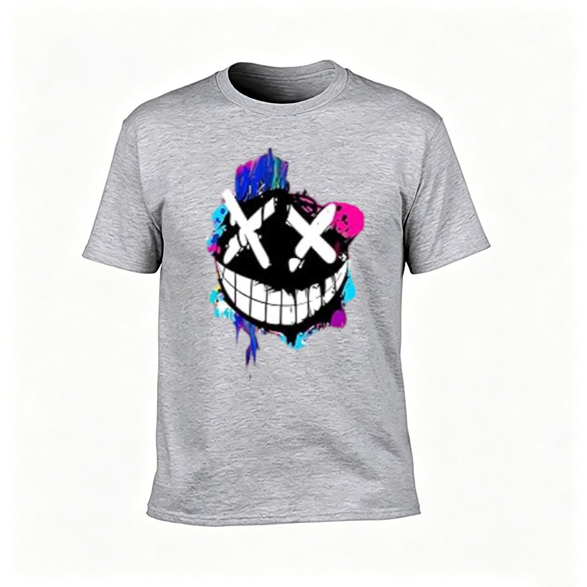 Colorful Skull Face Men's T-Shirt Cool Gift for Party Wear - Image 3