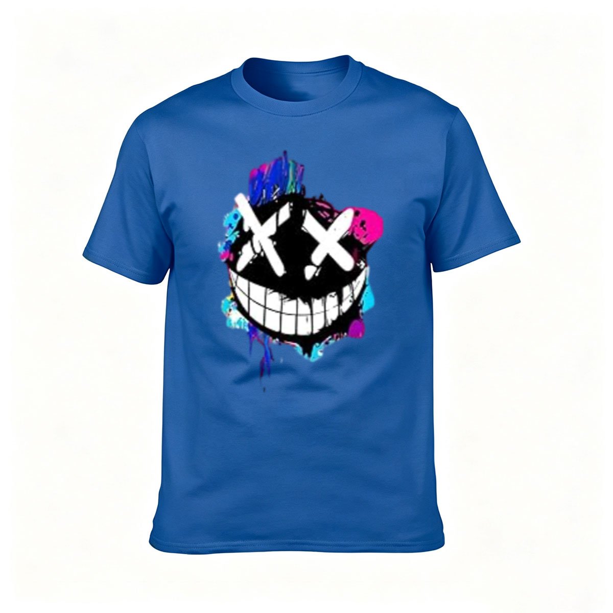 Colorful Skull Face Men's T-Shirt Cool Gift for Party Wear - Image 4