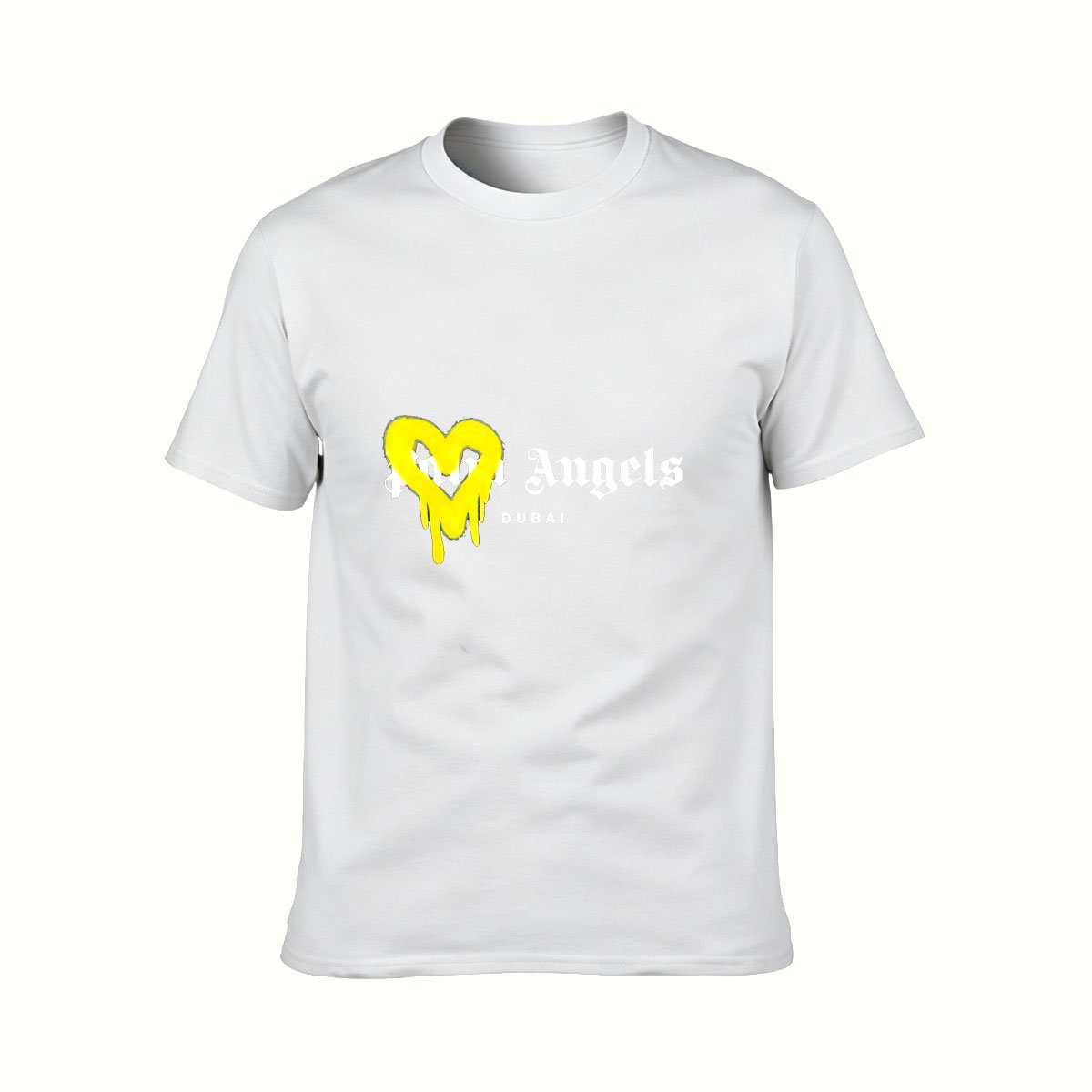 Bad Angels Dubai Yellow Heart Men's T-Shirt Streetwear Gift - Image 2