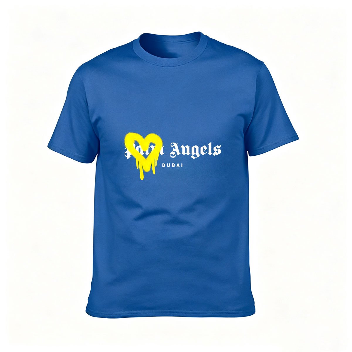 Bad Angels Dubai Yellow Heart Men's T-Shirt Streetwear Gift - Image 4