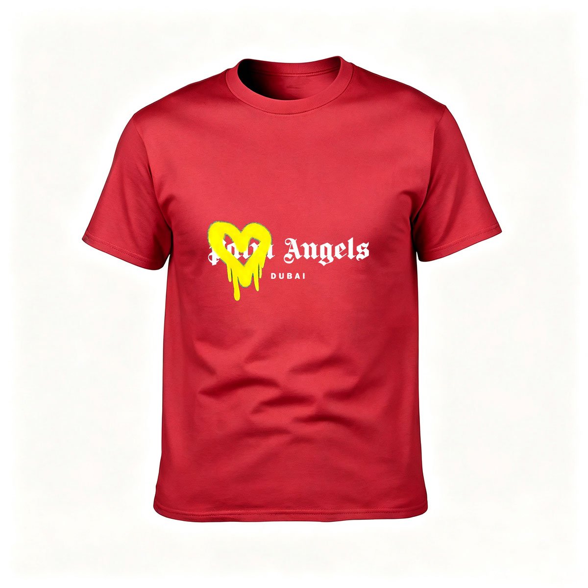 Bad Angels Dubai Yellow Heart Men's T-Shirt Streetwear Gift - Image 5