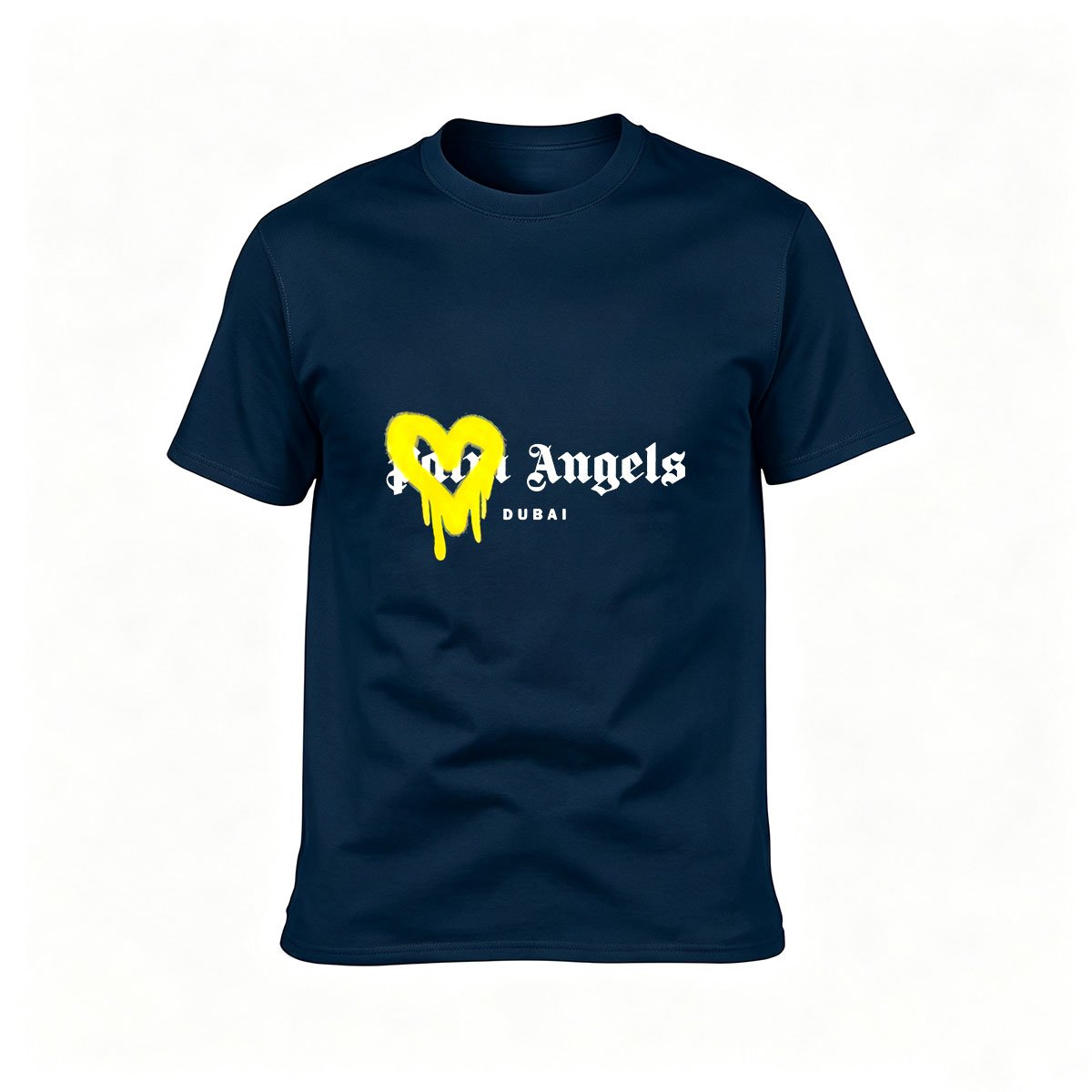 Bad Angels Dubai Yellow Heart Men's T-Shirt Streetwear Gift - Image 6