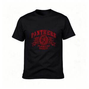 Florida Panthers Hockey Men's T-Shirt Red Logo Design