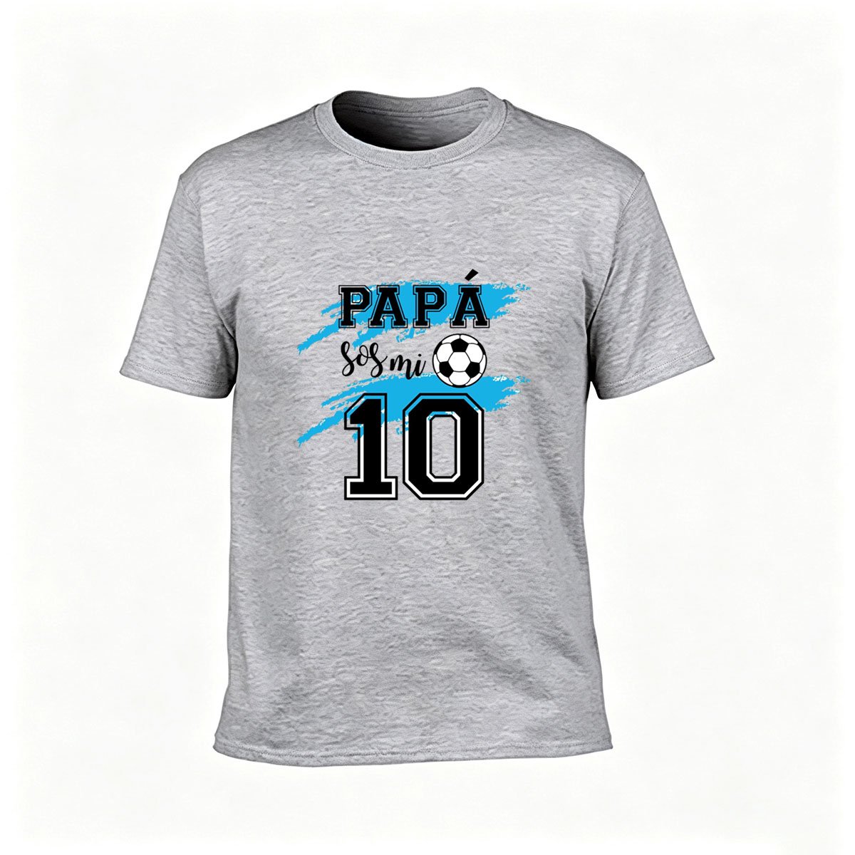 Papa Soccer Fan 10 Men's T-Shirt Gift for Dad Football Lover - Image 3