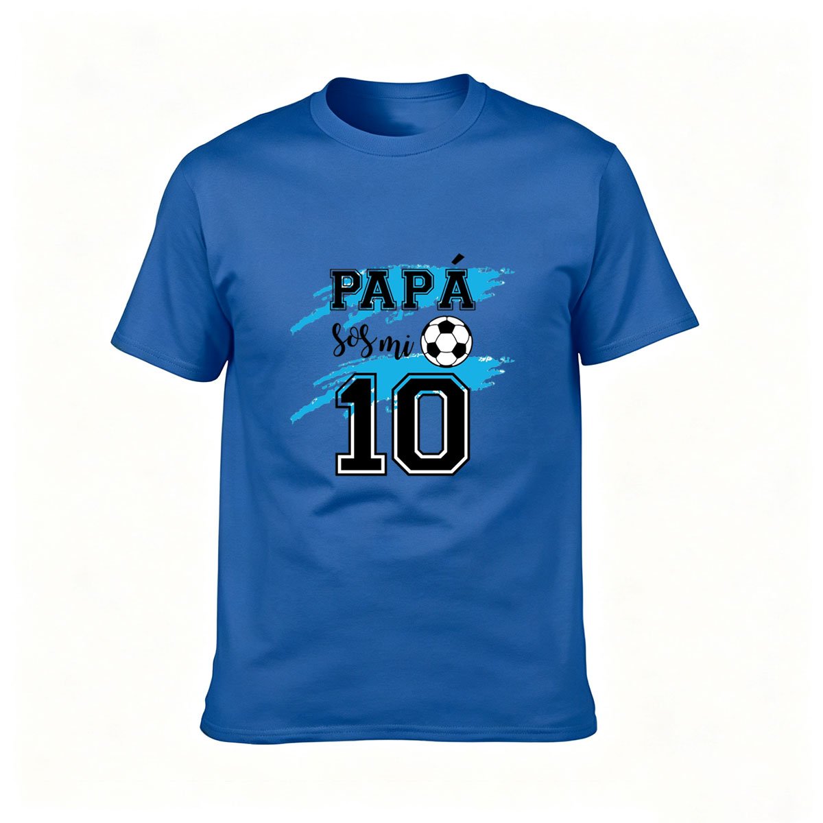Papa Soccer Fan 10 Men's T-Shirt Gift for Dad Football Lover - Image 4
