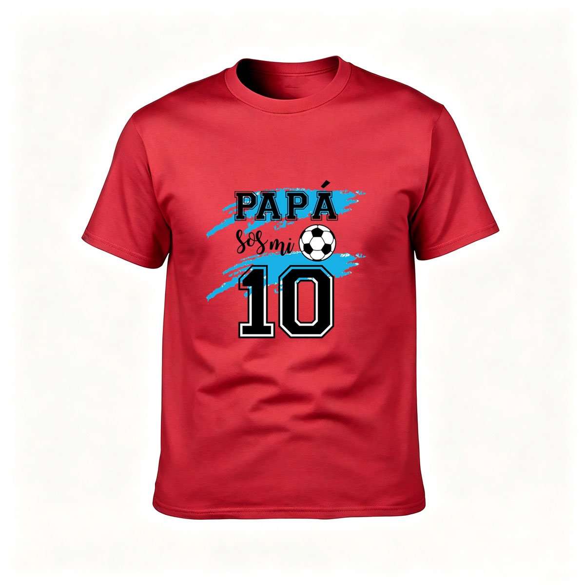 Papa Soccer Fan 10 Men's T-Shirt Gift for Dad Football Lover - Image 5