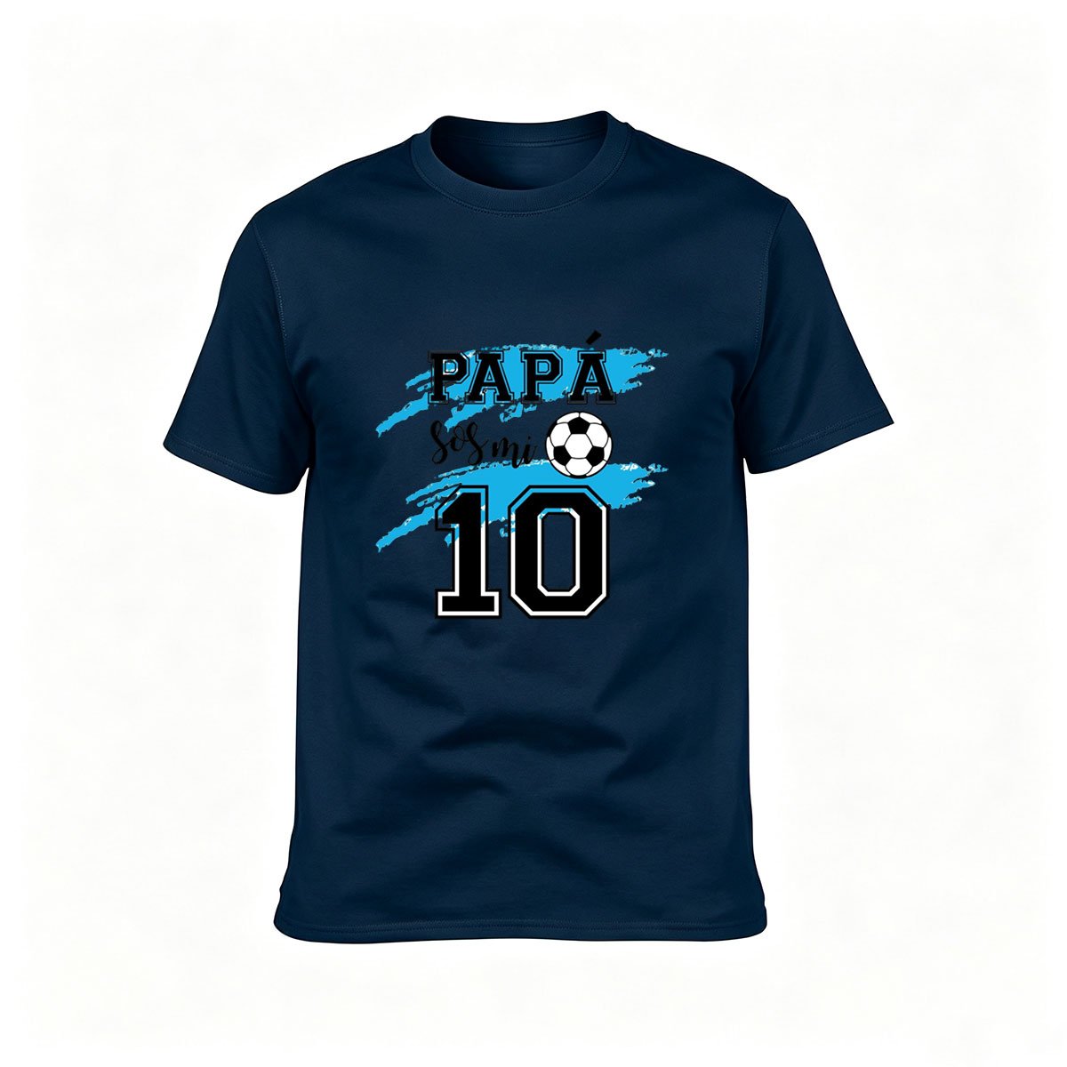 Papa Soccer Fan 10 Men's T-Shirt Gift for Dad Football Lover - Image 6