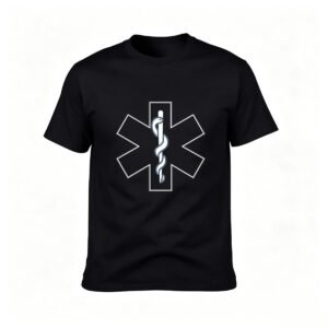Men's Medical Star of Life T-Shirt Emergency Symbol Design