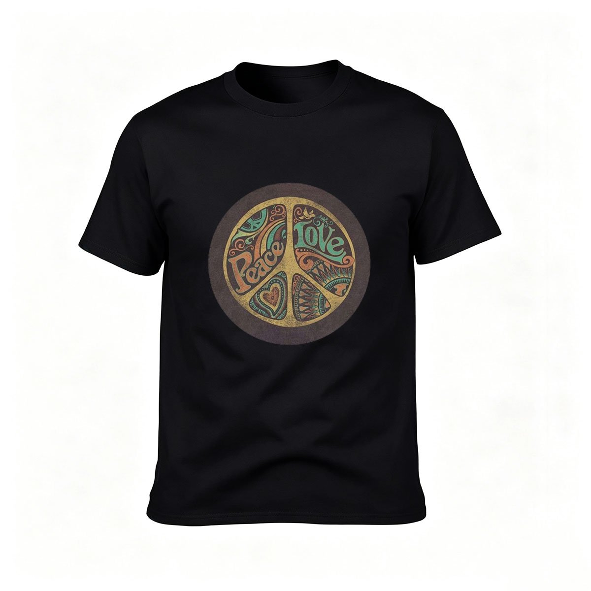 Peace Love Psychedelic Peace Sign Mens T-Shirt Gift