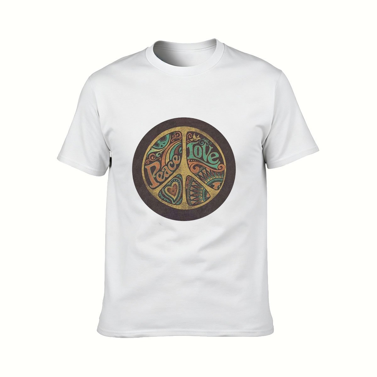 Peace Love Psychedelic Peace Sign Mens T-Shirt Gift - Image 2