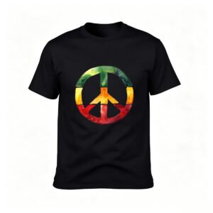 Rasta Peace Sign Men's T-Shirt Reggae Music Gift Tee