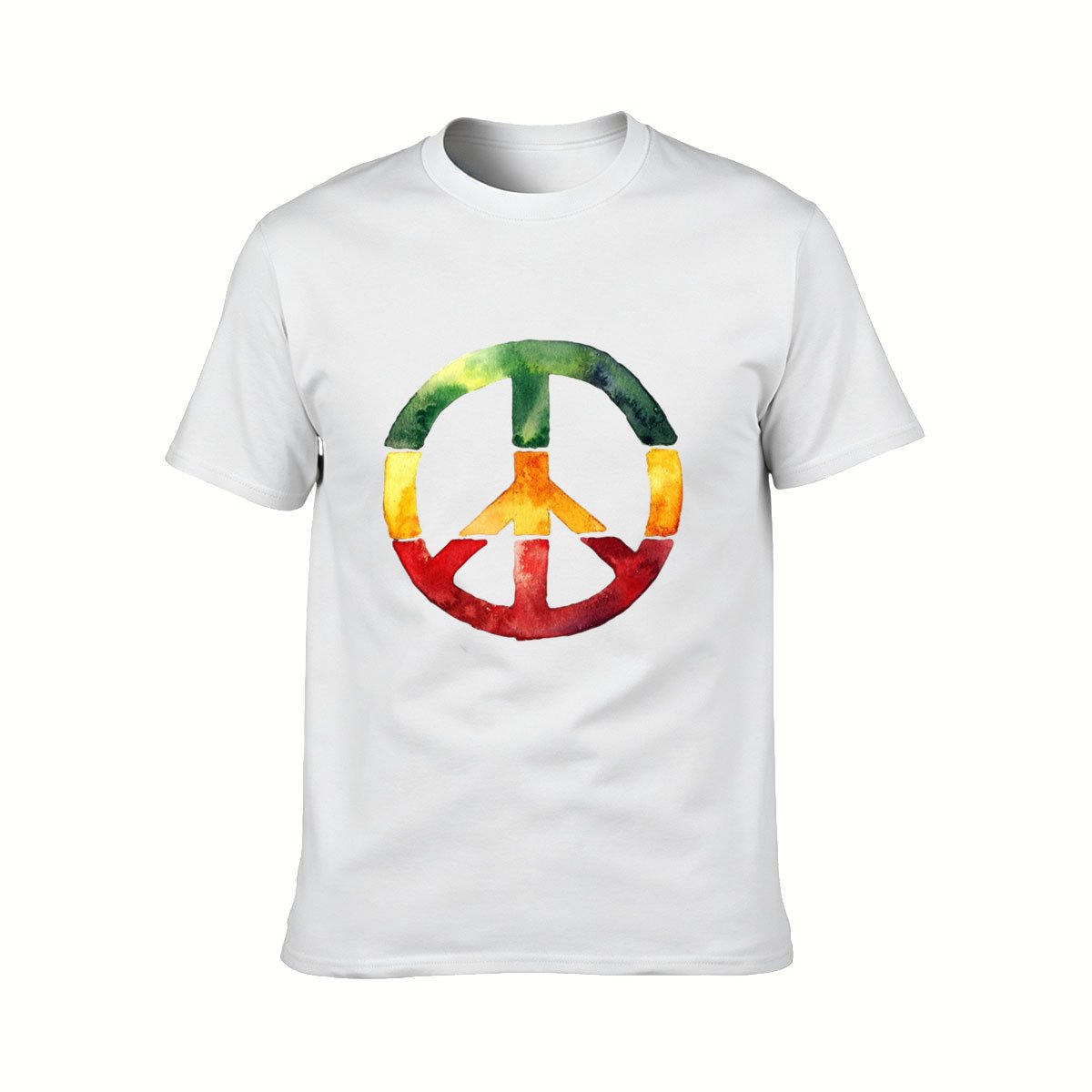 Rasta Peace Sign Men's T-Shirt Reggae Music Gift Tee - Image 2