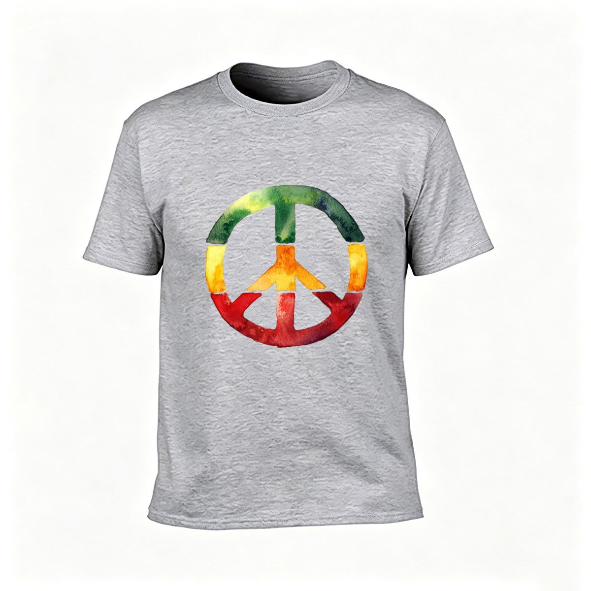 Rasta Peace Sign Men's T-Shirt Reggae Music Gift Tee - Image 3