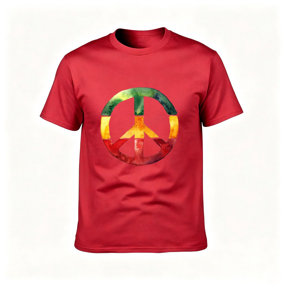 Rasta Peace Sign Men's T-Shirt Reggae Music Gift Tee - Image 5