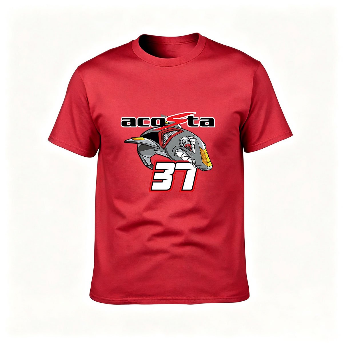 Acosta 37 Racing Shark Men's T-Shirt Gift for Fans - Image 5