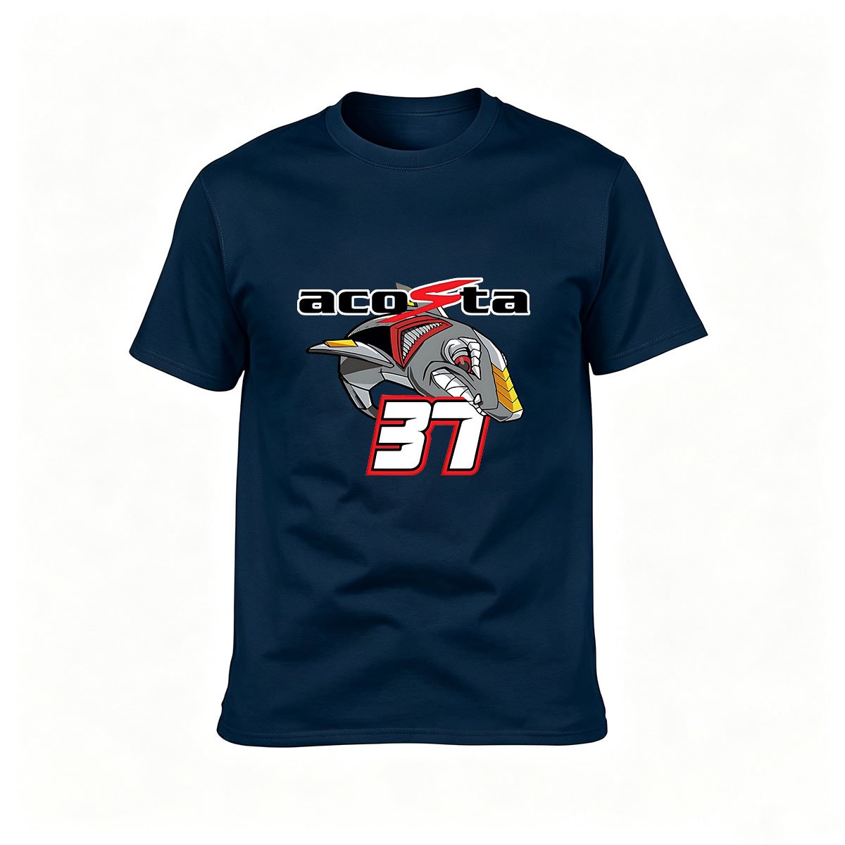 Acosta 37 Racing Shark Men's T-Shirt Gift for Fans - Image 6