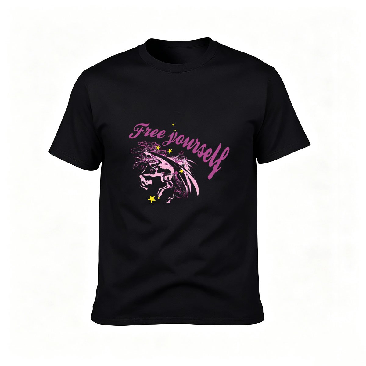 Free Yourself Unicorn Graphic Men's T-Shirt Gift Wear