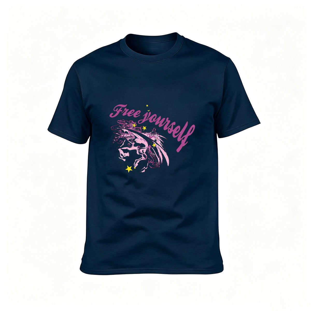 Free Yourself Unicorn Graphic Men's T-Shirt Gift Wear - Image 6