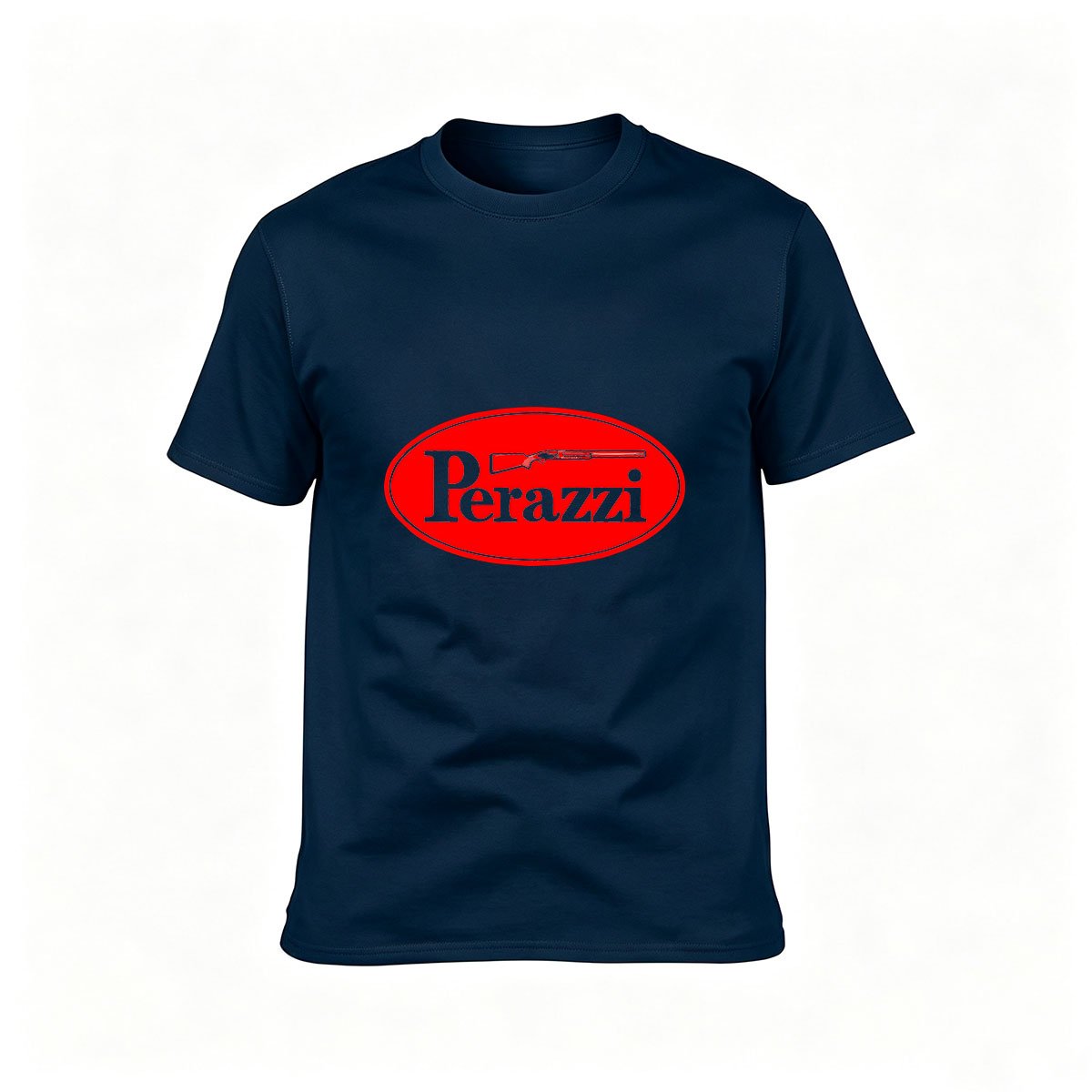 Perazzi Logo T-Shirt Men's Black Red Oval Design Gift for Hunters - Image 6