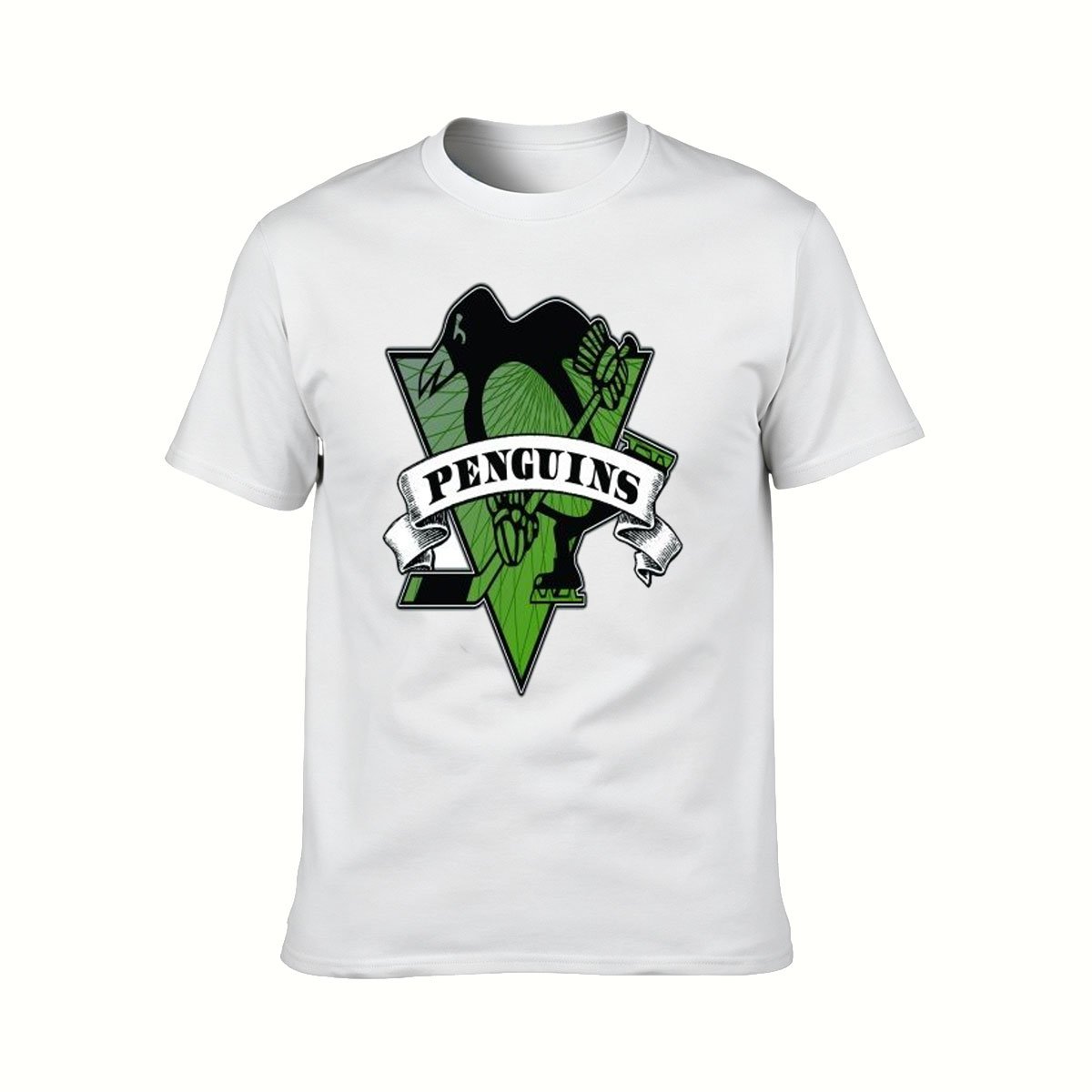 Penguins Green Logo Men's T-Shirt Casual Gift Wear - Image 2