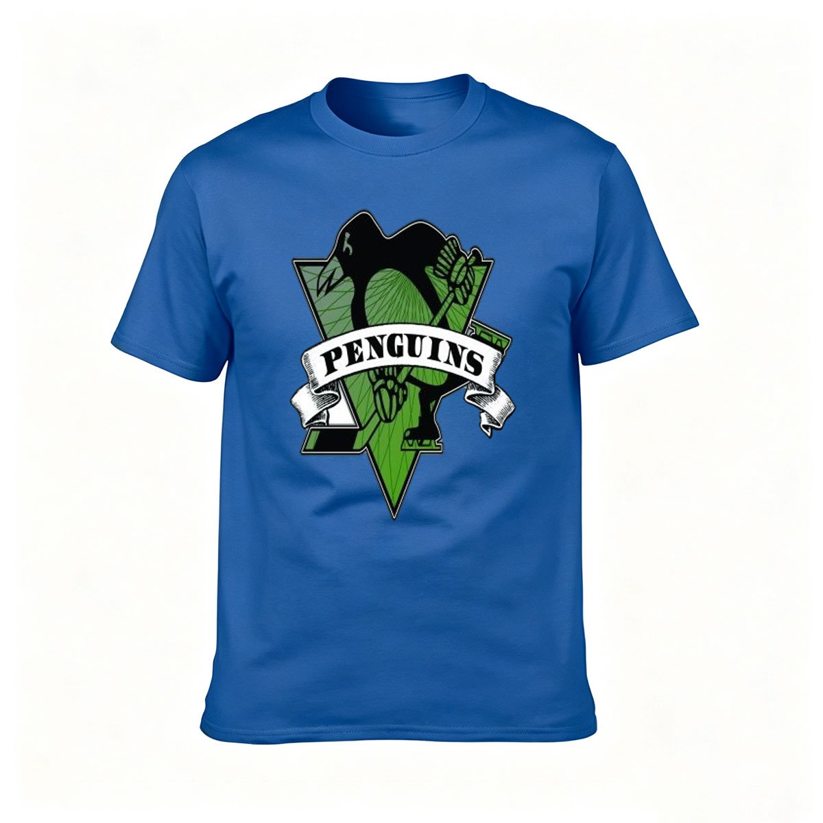 Penguins Green Logo Men's T-Shirt Casual Gift Wear - Image 4