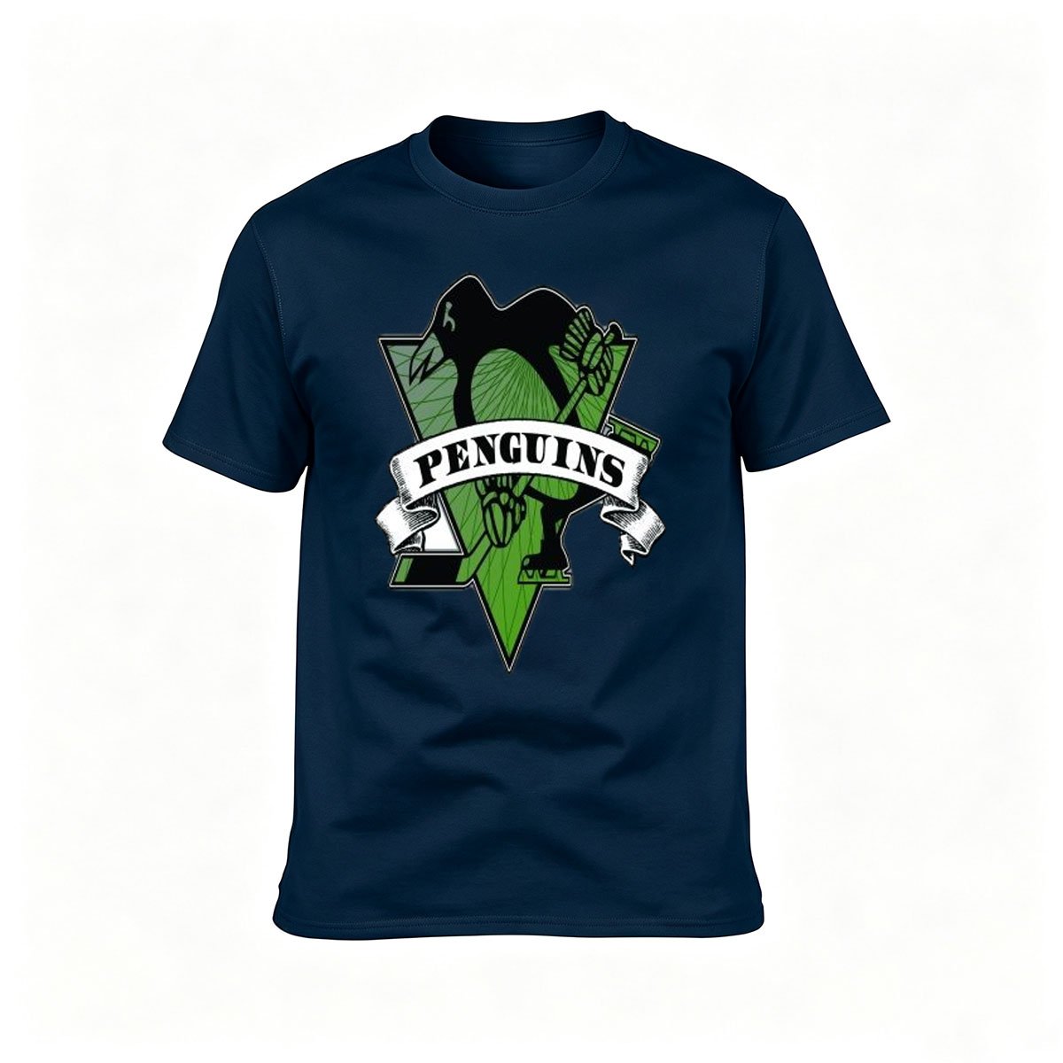 Penguins Green Logo Men's T-Shirt Casual Gift Wear - Image 6