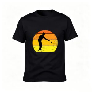 Men's Bowling Sunset T-Shirt Vintage Sport Gift Wear