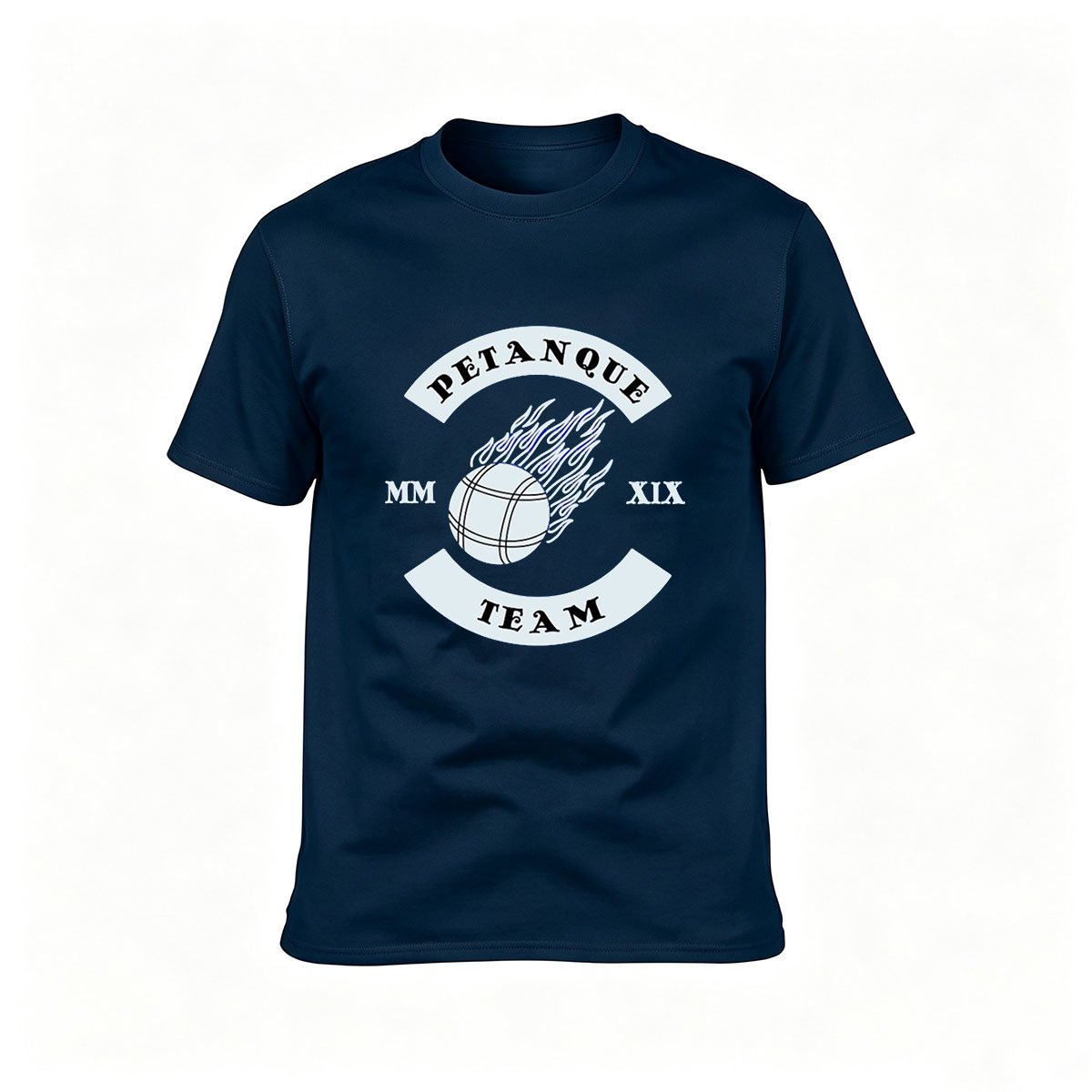 Petanque Team Flame Ball T-Shirt Men's Sport Gift Tee - Image 6
