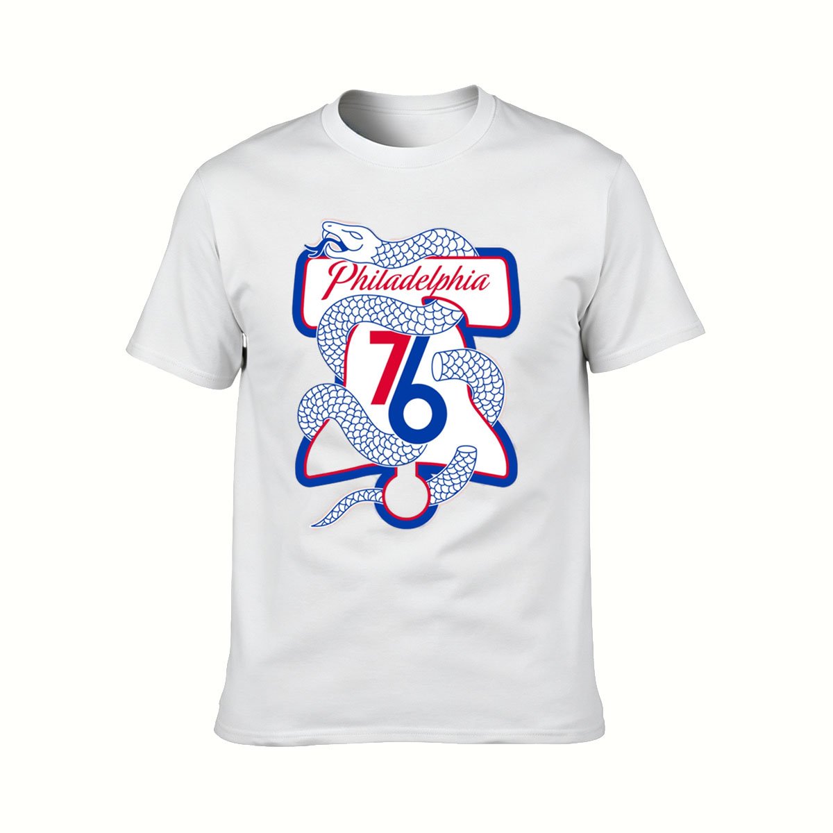 Philadelphia 76ers Snake Logo Men's T-Shirt Gift for Fans - Image 2