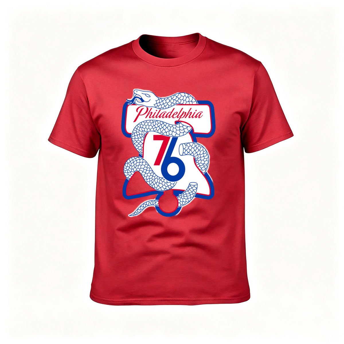 Philadelphia 76ers Snake Logo Men's T-Shirt Gift for Fans - Image 5