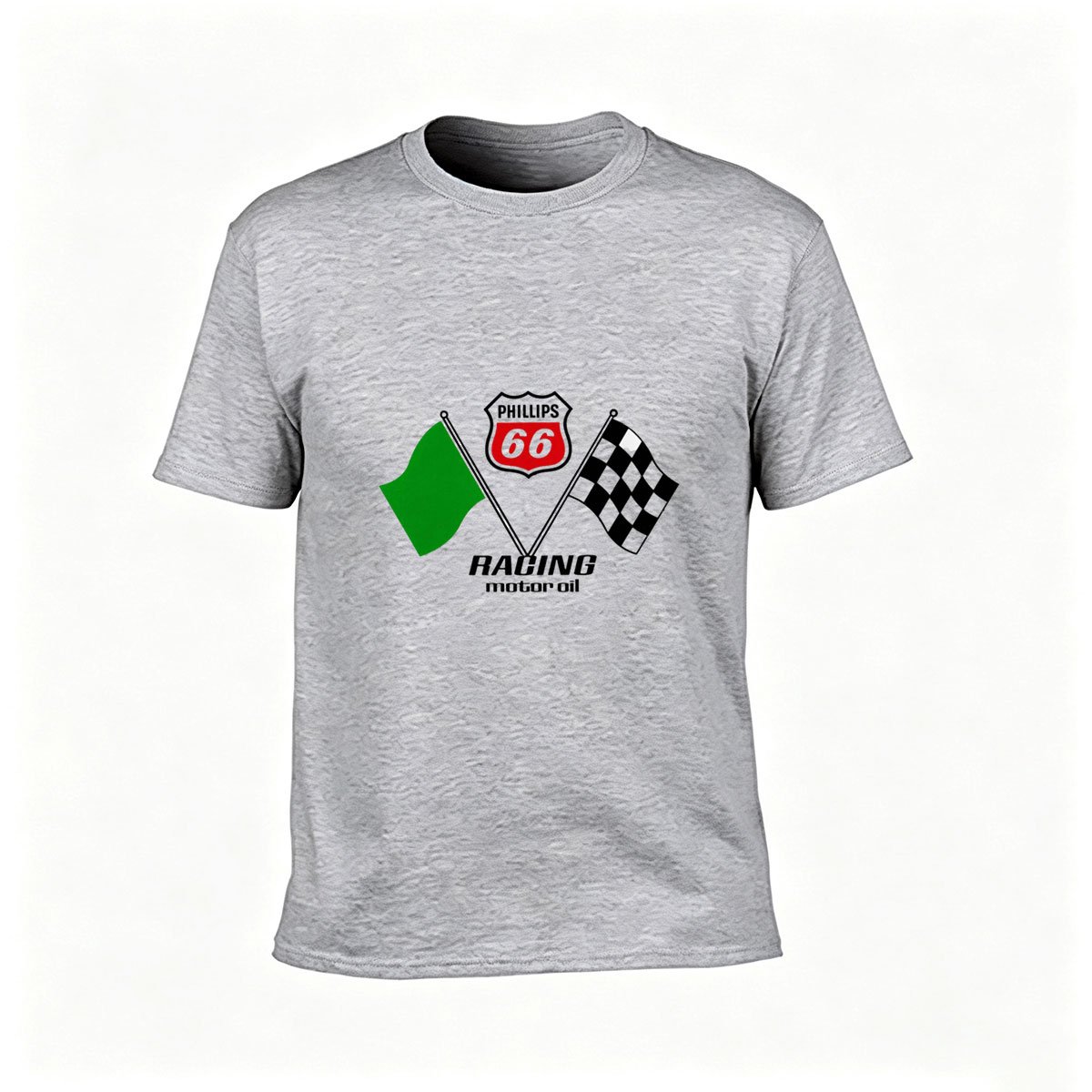 Men's Racing T-Shirt with Route 66 Flag Design for Motorsport Fans - Image 3