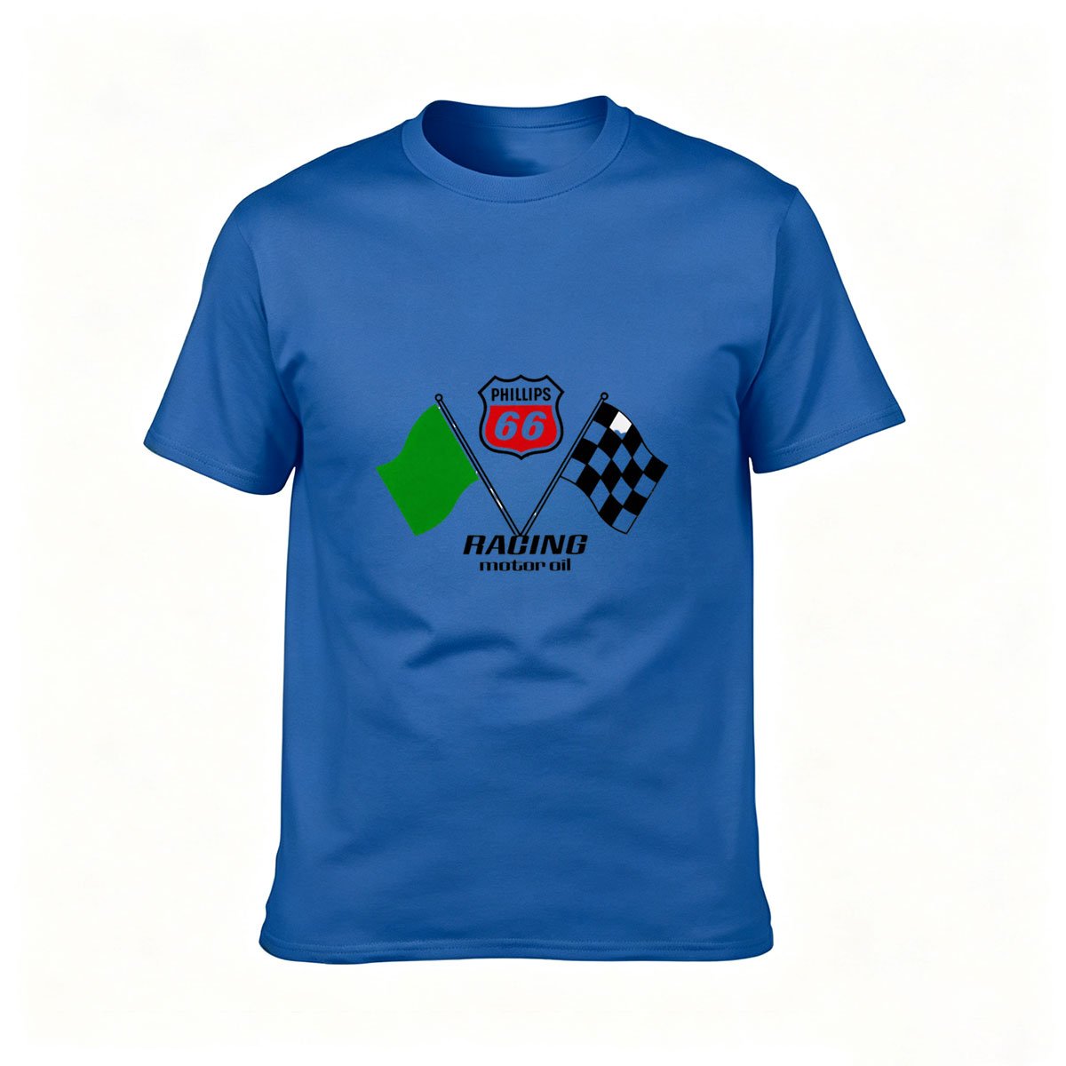 Men's Racing T-Shirt with Route 66 Flag Design for Motorsport Fans - Image 4